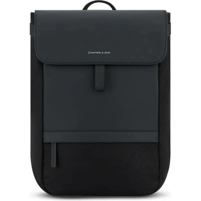 Kapten & Son batůžek s klopou Fyn all black 13 l