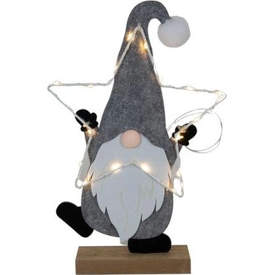 HIT Plstěná figurka 35cm Santa LED světýlka