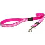 Rogz Fancy Dress Paw Lead Medium-Повод за кучета , лапички 16мм/-1, 4 м. розов