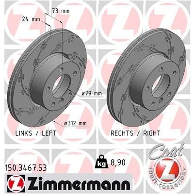 Brzdový kotúč ZIMMERMANN 150.3467.53