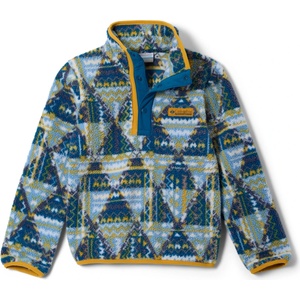 Columbia Детски поларен пуловер Columbia Kid's Helvetia II Printed Half Snap Fleece Fleece jumper - Phoenix Blue / Geomix - размер 6-7 Years (704-4212-1214)