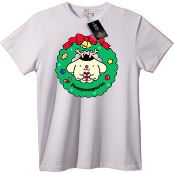 NOONEBRAND Тениска Pompompurin Коледен Венец - S, Black