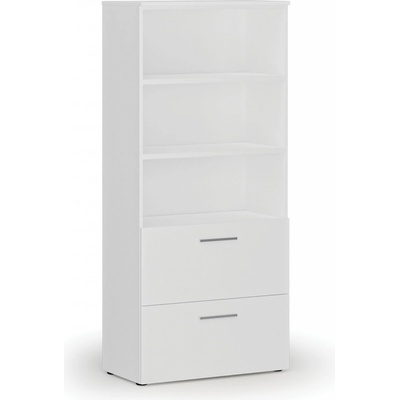 Primo Skříň se zásuvkami pro závěsné složky WHITE, 1781 x 800 x 420 mm, bílá