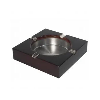 Image 1 of Horecano Дървен пепелник с метална основа 10x10xh3, 5см CN-(0699) - Horecano (01981180)