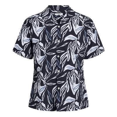 Риза с къс ръкав Jack & jones Summer Leaf short sleeve shirt - Multicolor (Night Sky / Fit Relaxed Fit)