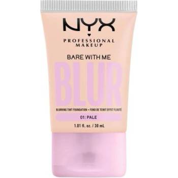 NYX Professional Makeup Bare With Me Blur Tint Foundation матиращ фон дьо тен със средно покритие 30 ml нюанс 01 Pale