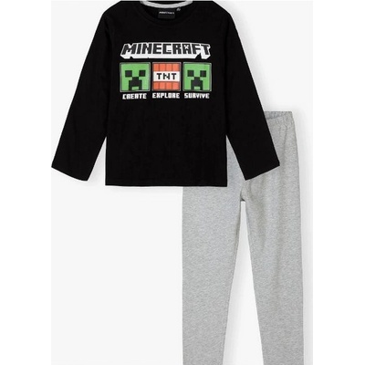 Dětské pyžamo Minecraft černé