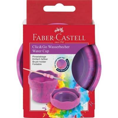 Pohár na vodu Klik Faber-Castell - ružový mramor