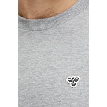 Hummel Памучна тениска Hummel hmlLOOSE T-SHIRT BEE в сиво с изчистен дизайн (225349)