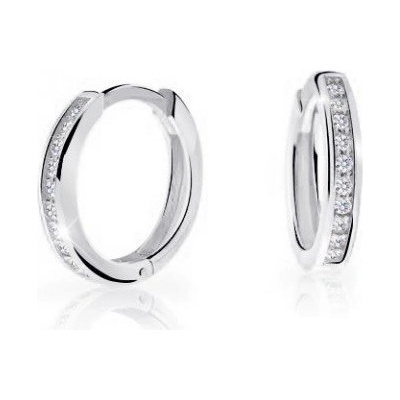Cutie Jewellery Nadčasové kruhové náušnice z bieleho zlata C3343-80-X-2 biela