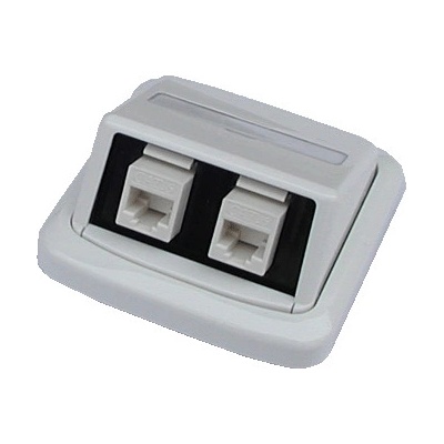 DATACOM Keystone UTP RJ45 Cat5E Dual MINI bílý, 4011