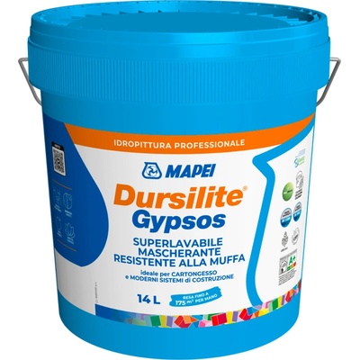 Mapei DURSILITE Umývateľná náterová farba na steny v interiéri Biela, 5 kg