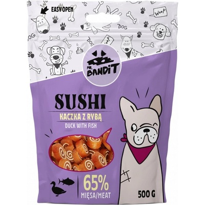 VetExpert Mr.Bandit pochoutka SUSHI kachna a ryba 80 g