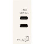 Vimar 30292. CCB USB Контакт Linea, C+C 15W 3A 5V 1M, White, (VM30292.CCB)