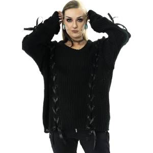 HEARTLESS дамски пуловер heartless - ishana jumper - ЧЕРЕН - poi1484