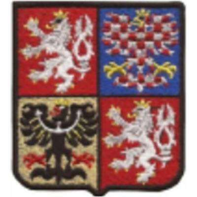 Nášivka znak České republiky 7x8 cm suchý zip - barevná