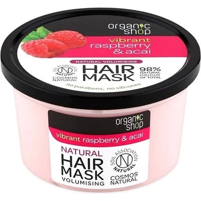 ORGANIC SHOP Objemová vlasová maska maliny a acai 250 ml
