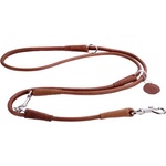 COLLAR Регулируемо кръгло кожено поводи Soft 125 - 183цм, 10мм - кафяво