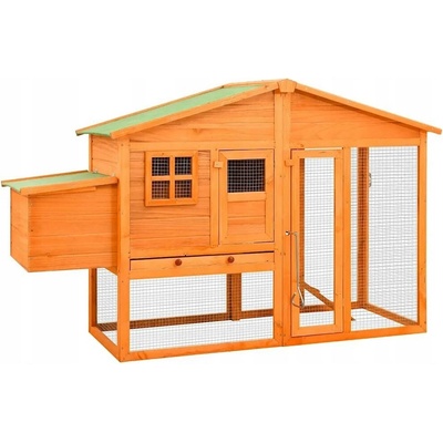 VidaXL kurník pro kuřata s hnízdem 191x67x117 cm hnědý
