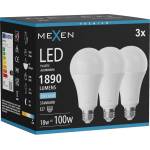 Mexen Nova 3x LED крушка E27, A70, 18W, Студена - 6500K, 1890 lm - L100-E27-1865-01x03 (L100-E27-1865-01x03)