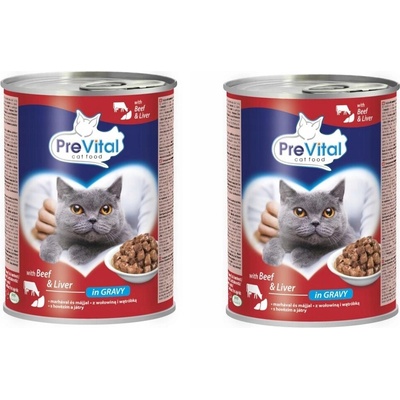 Prevital hovädzie mäso pečeň 2 x 415 g
