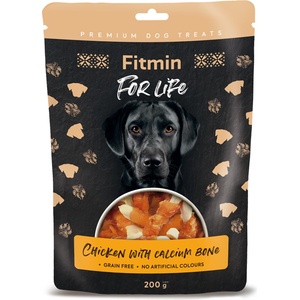 Dibaq Fitmin For Life Лакомство за кучета с пилешко месо върху калциеви кости 200 g