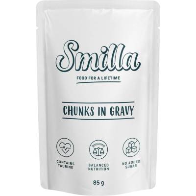 Smilla Adult Hairball kúsky v omáčke so zeleninou morčacie a zelená fazuľka 24 x 85 g