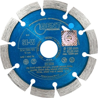 Kotouč řezný diamant GENT SE-W 125mm plný segment (modrý)