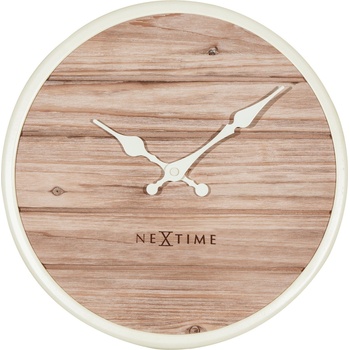 NeXtime Стенен часовник Plank 50 см бял (3134wi)