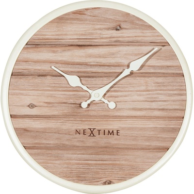 NeXtime Стенен часовник Plank 50 см бял (3134wi)