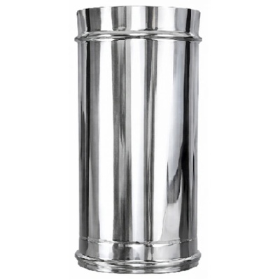 MG Inox Иноксова димоотводна тръба 25 см - Ф80 (Ф80 мм, 25 см инокс)