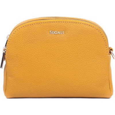 Segali dámska kožená crossbody kabelka 12 Mostaza