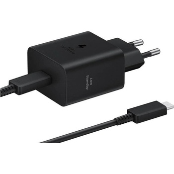 Samsung PD 45W Wall Charger (EP-T4511XBE) and USB-C Cable - захранване за ел. мрежа с USB-C изход и USB-C кабел (черен) (ритейл опаковка)