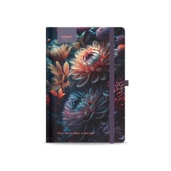 STREET Бележник с ластик Blossom A5 96л тв. корици