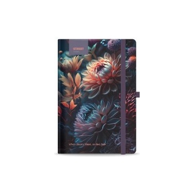 STREET Бележник с ластик Blossom A5 96л тв. корици