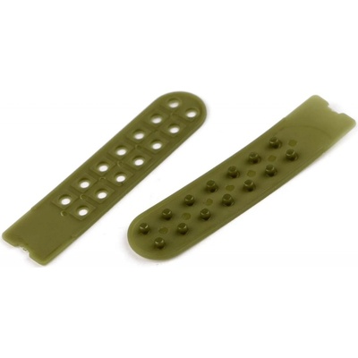 Zapínání / zkracovač na kšiltovky šíře 20 mm - zelená khaki (5 pár)