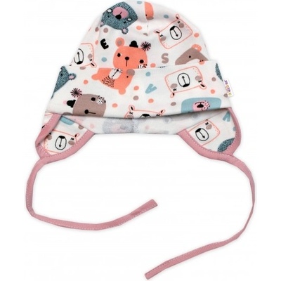 Čiapočka na zaväzovanie Space Bear Baby Nellys púdrová