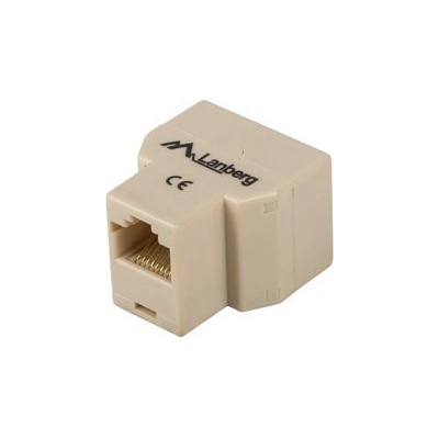 Lanberg Конектор Lanberg RJ-45, RJ-45 към 2x RJ-45, экранирана, позлатена, кафяв - AD-RJ45-2RJ45-OU (AD-RJ45-2RJ45-OU)