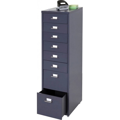 Mendler na kolečkách Boston T851 110x28x41cm 8 zásuvek tmavě šedá – Zboží Dáma