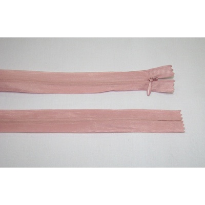 Zips krytý 3mm nedeliteľný 60cm staroružový dederon