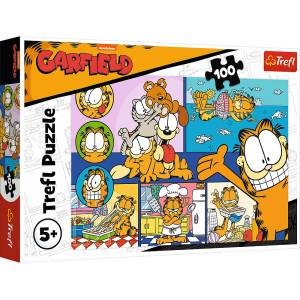 Trefl Puzzle 100 Мързеливият Гарфийлд (16521)