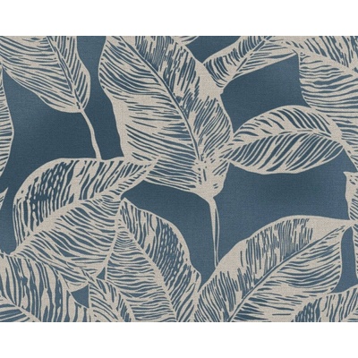 Vliesová tapeta se vzorem listů béžová modrá 386631 Tapety na zeď 38663-1 Natural Living 0,53 x 10,05 m A.S.Création