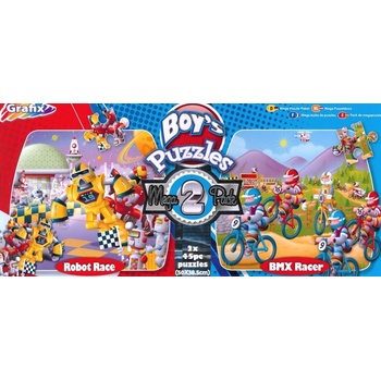 GRAFIX Panoramatické Závod robotov & Pretekári BMX 2x45 dielov