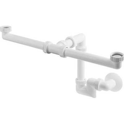 Bruckner Sifón pre dvojité umývadlo, 5/4", DN40, biely 151.132.0