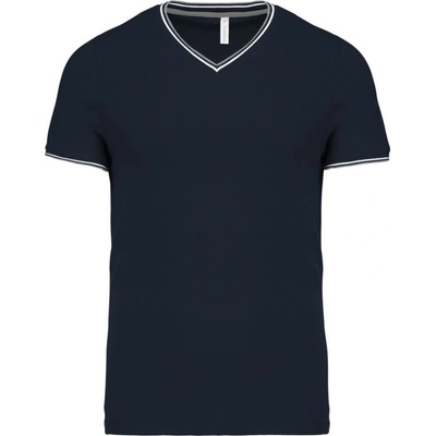 Kariban tričko K374 Navy/šedá bílá