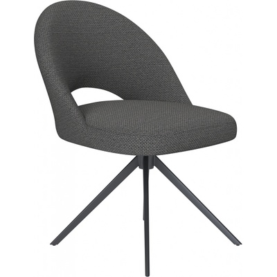 White Label Living Mick kovové nohy rovné tmavě šedý látkový potah