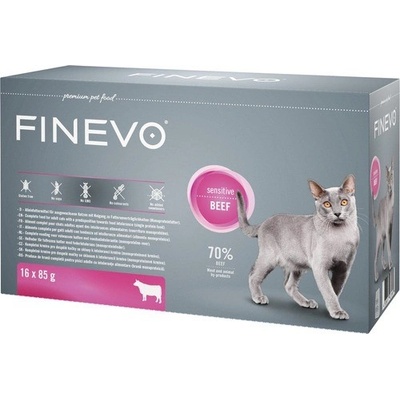Finevo Sensitive Cat hovädzie čisté 16 x 85 g