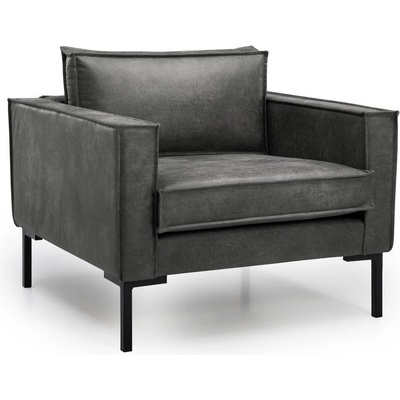 Scandic Тъмносив фотьойл от изкуствена кожа Rate - Scandic (15157SN GREY)