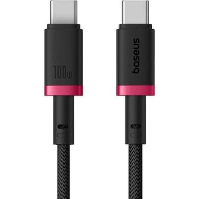 Baseus P10377803U01-01 Dura opletený nabíjecí a datový USB-C na USB-C 1m červeno černý