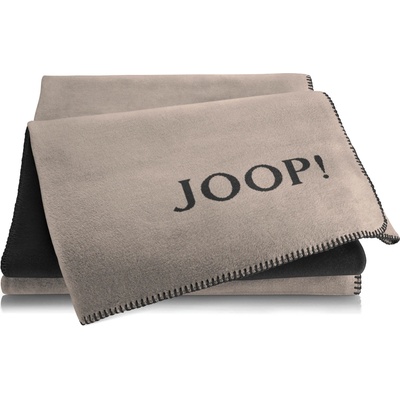 Biederlack JOOP! Uni Doubleface Stein-Anthrazit pléd 150x200